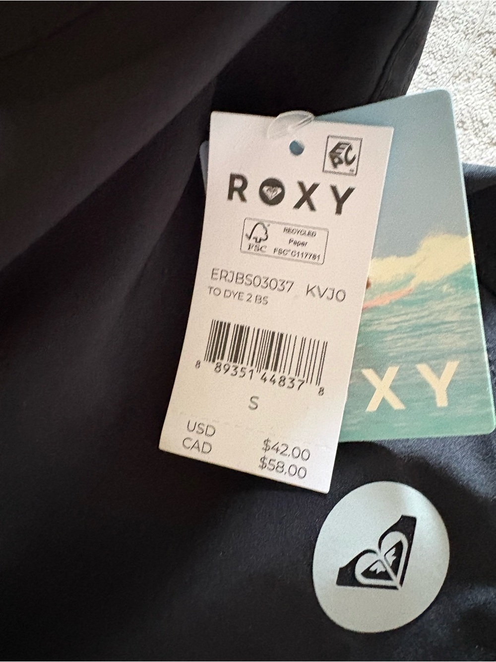 Roxy Black Athletic Swim Shorts - Picture 4 of 4